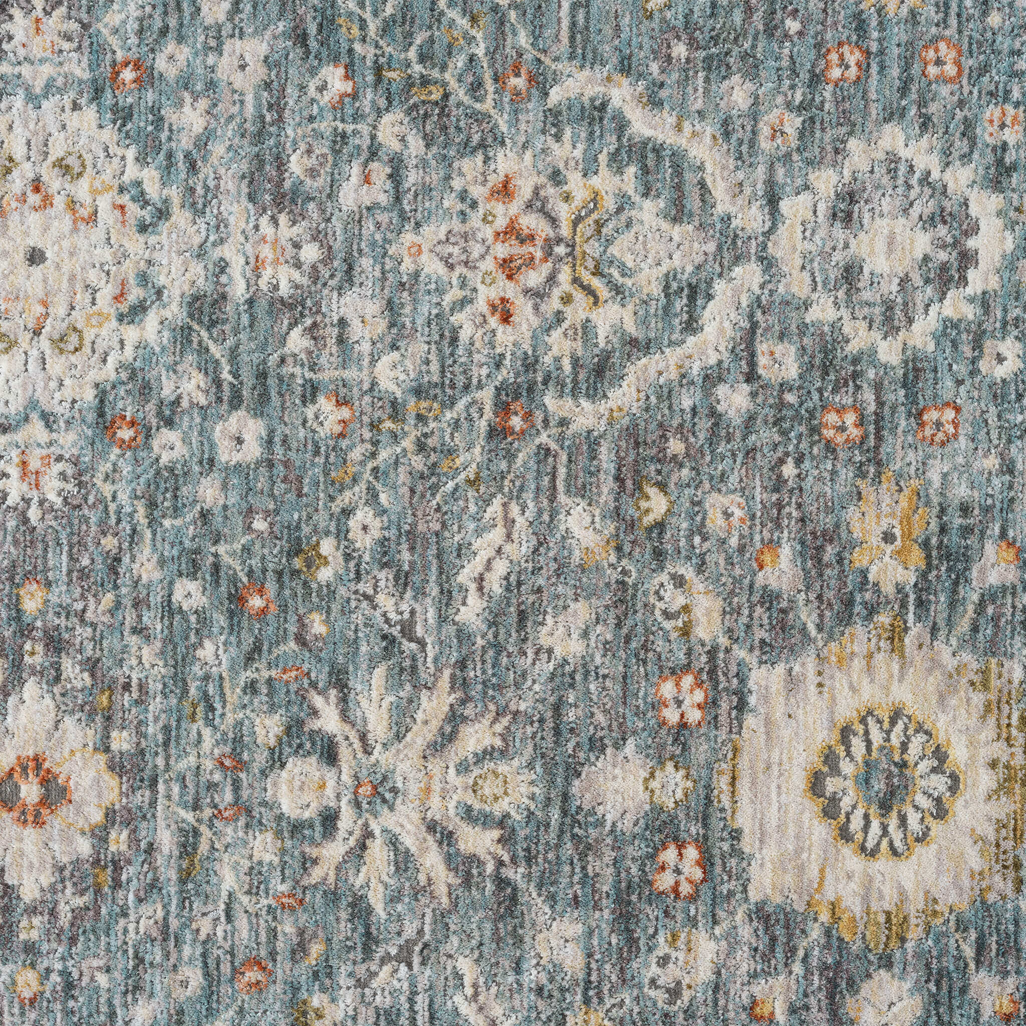 Adelia 649 Denim offers a soft, shed-resistant pile with short fringes and anti-static ease. Power-loomed in Türkiye for durable, elegant everyday living.