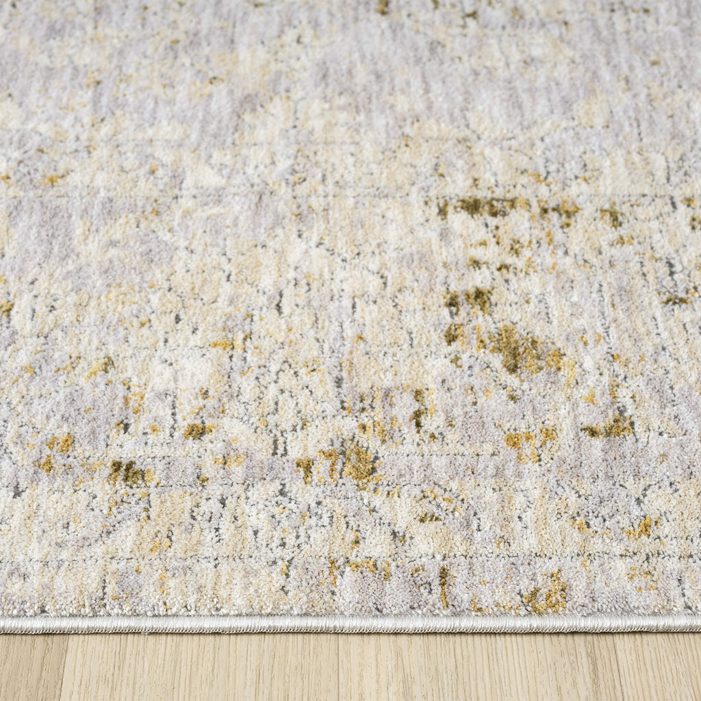 Adelia 645 Pearl Runner in a calm cream tone with shed-resistant, anti-static pile and short fringes. Power-loomed for durable, easy-care hallway style.