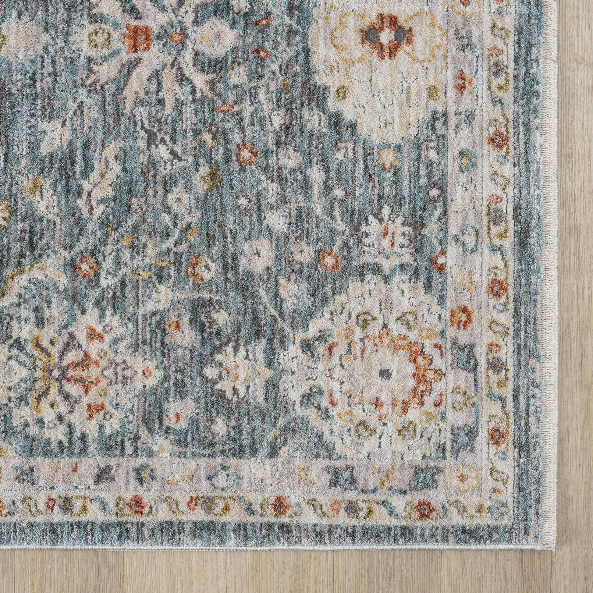 Adelia 649 Denim Runner combines style and durability for busy hallways. Experience refined texture and a tailored finish with this shed-resistant rug.