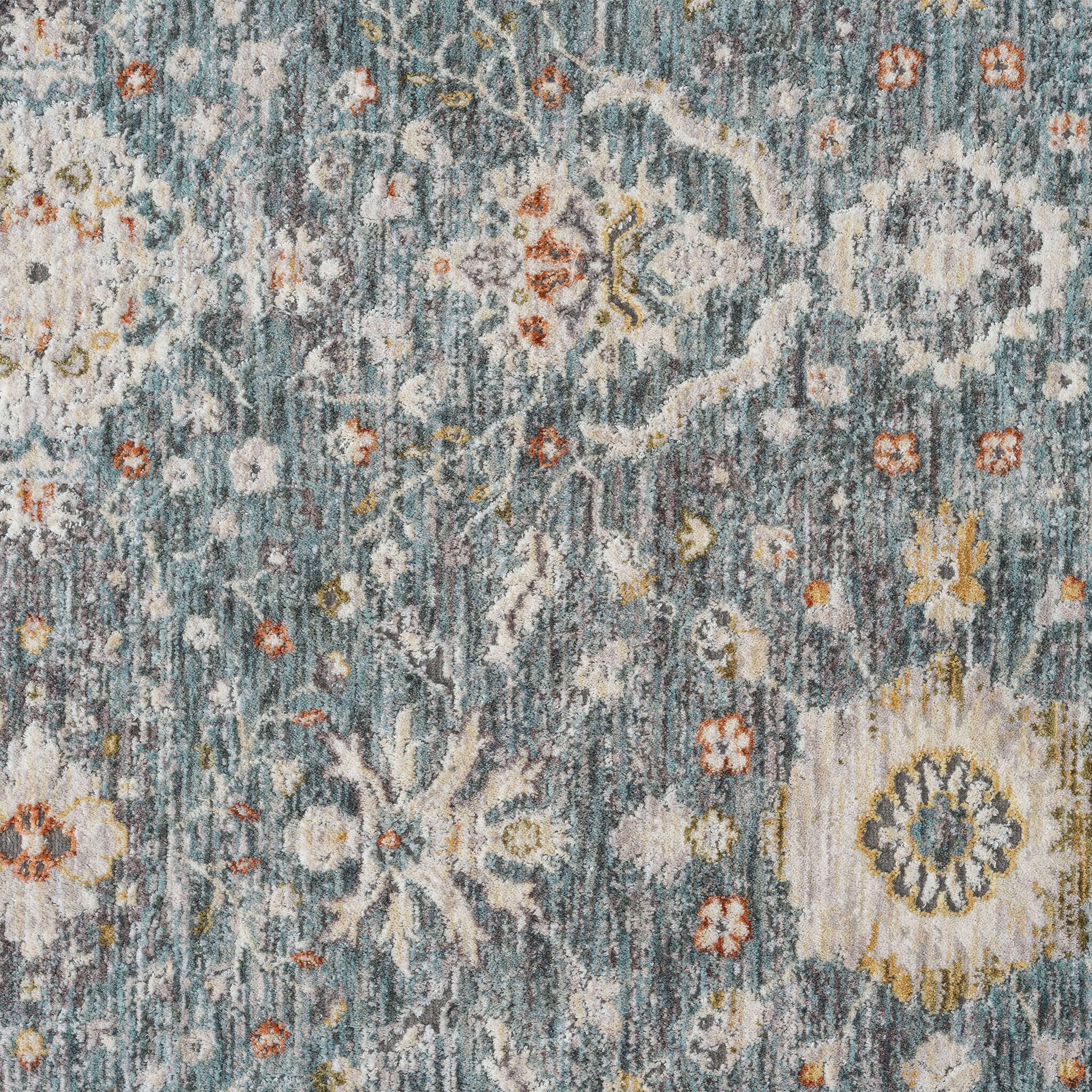 Adelia 649 Denim offers a soft, shed-resistant pile with short fringes and anti-static ease. Power-loomed in Türkiye for durable, elegant everyday living.