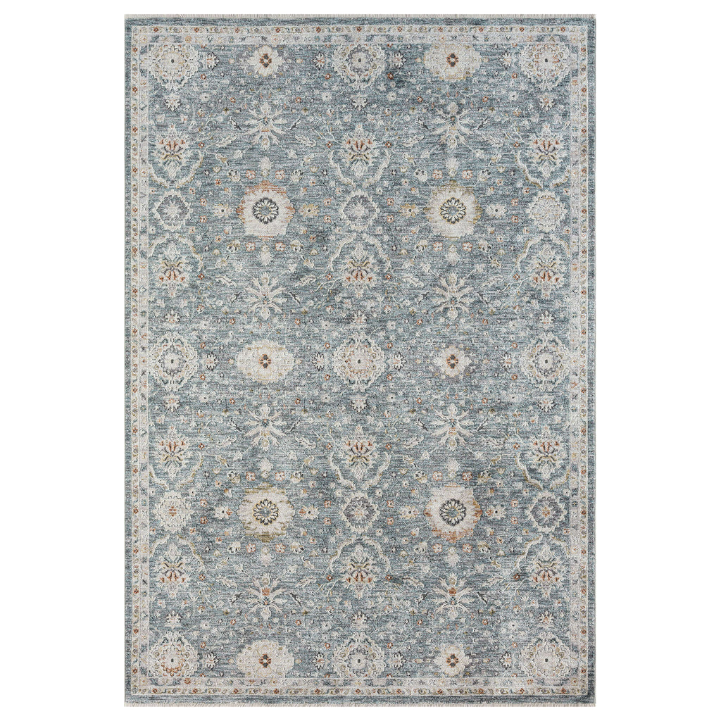 Adelia 649 Denim offers a soft, shed-resistant pile with short fringes and anti-static ease. Power-loomed in Türkiye for durable, elegant everyday living.