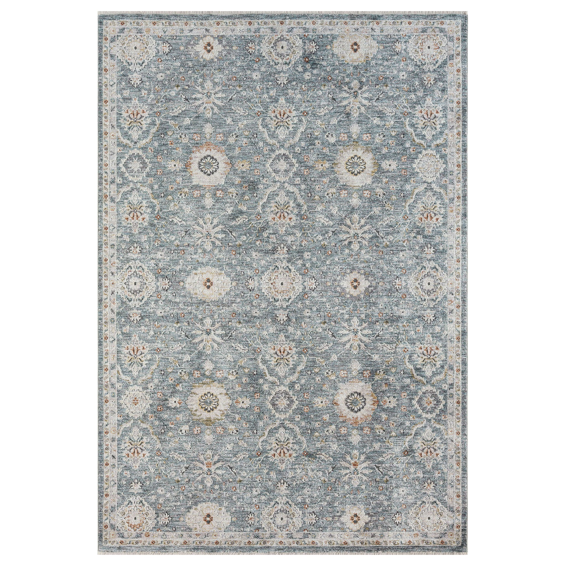 Adelia 649 Denim offers a soft, shed-resistant pile with short fringes and anti-static ease. Power-loomed in Türkiye for durable, elegant everyday living.