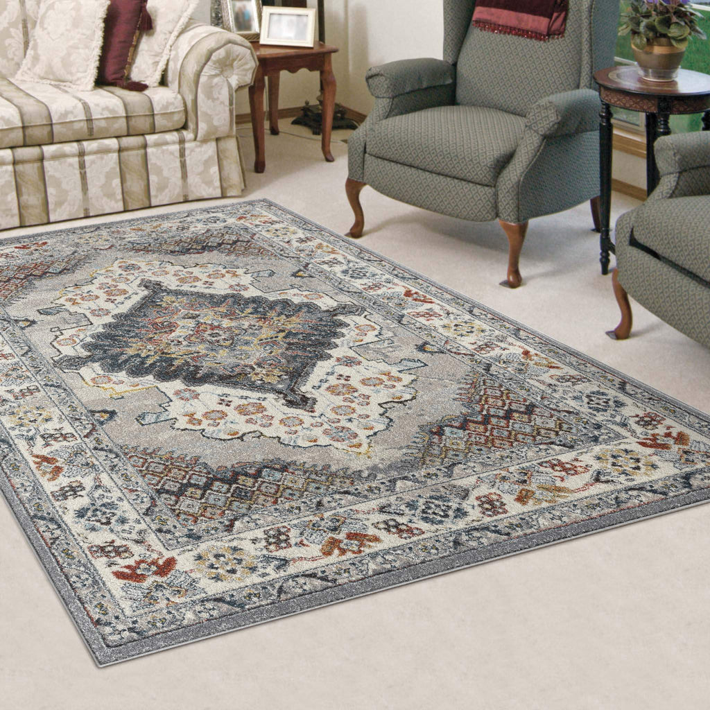 Adore 2304 Grey Turkish Rug lifestyle view