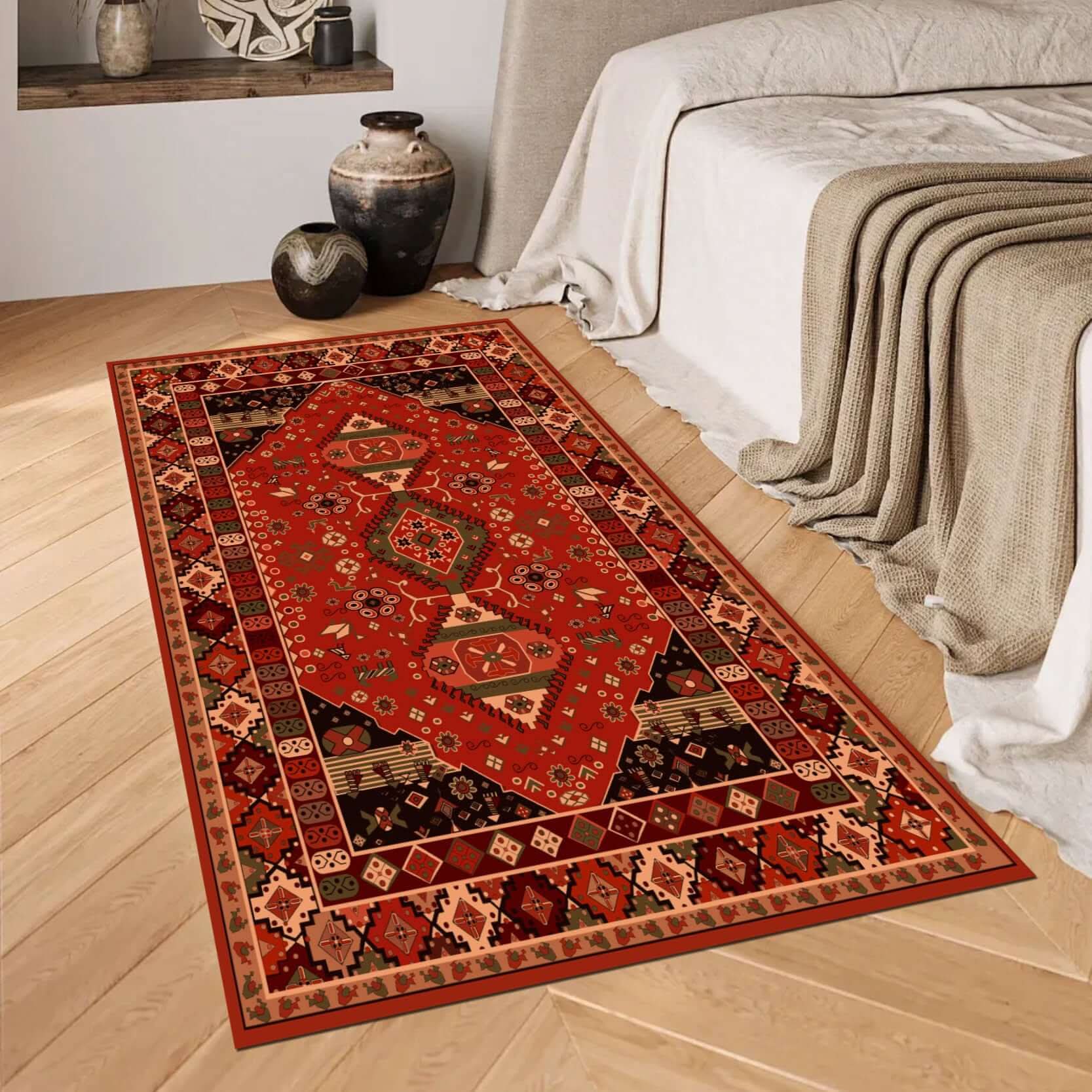 Anatolian Heritage Red Turkish Rug – Traditional Kilim Style