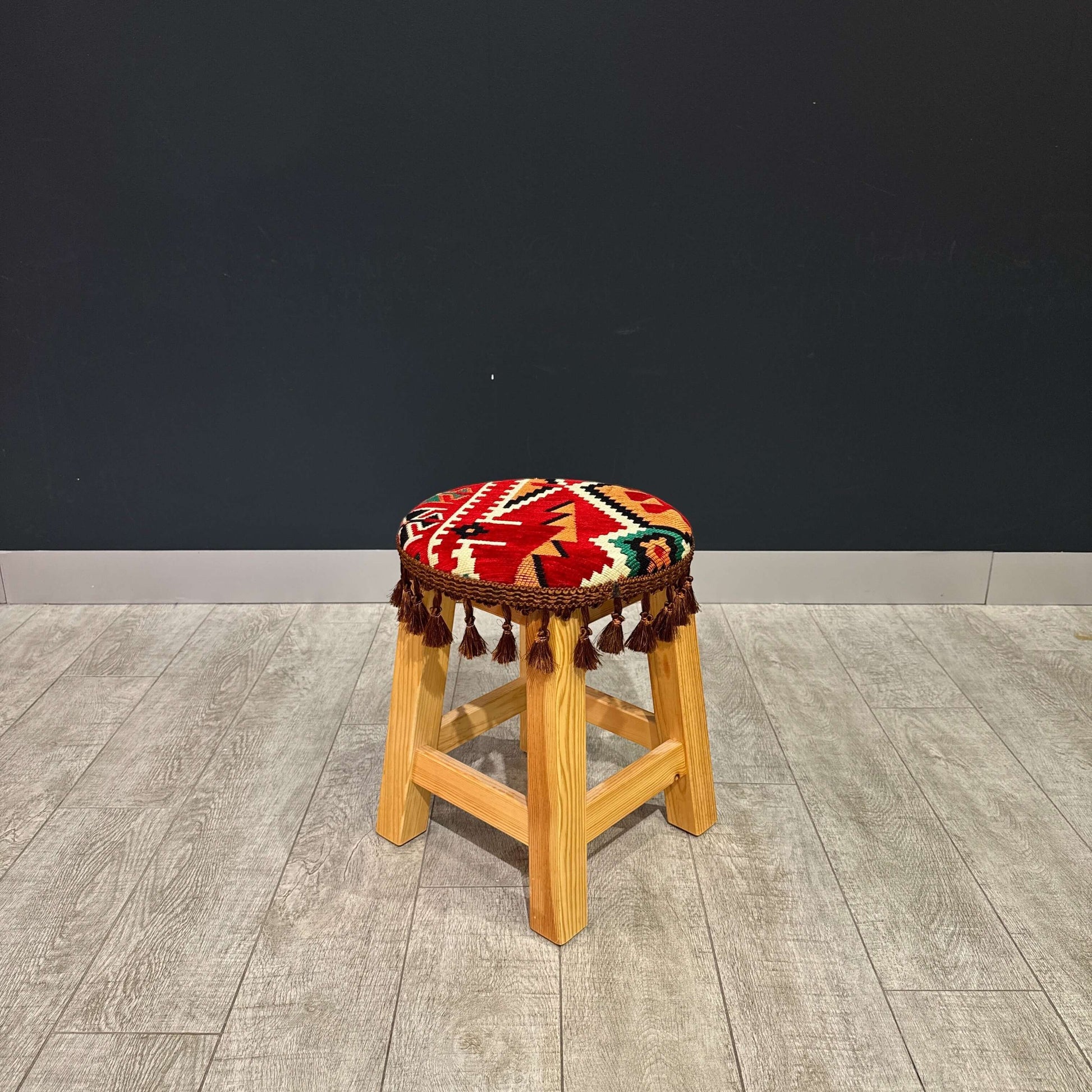 Traditional Stool Red