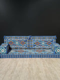 Arabian Majlis Blue Serenity – 5 Piece Arabic Floor Seating
