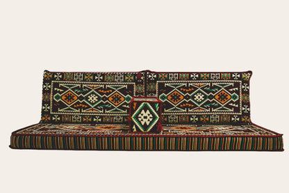 Arabian Majlis (Divan Set) Floor Cushions Bazaar G Rugs N Gifts-Transform your space with our Arabian Majlis Divan Set Floor Cushions. Made in Turkey, these 100% cotton, washable cushions offer firm support and a traditional look. Perfect for creating a c
