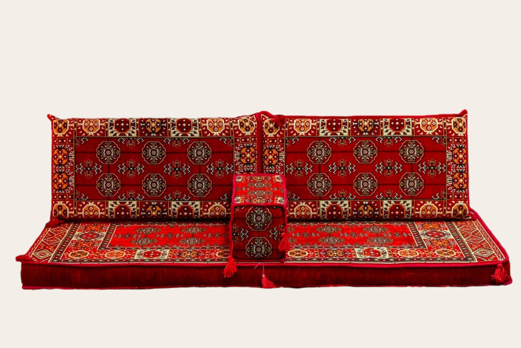 Arabian Majlis (Divan Set) Red Diamond