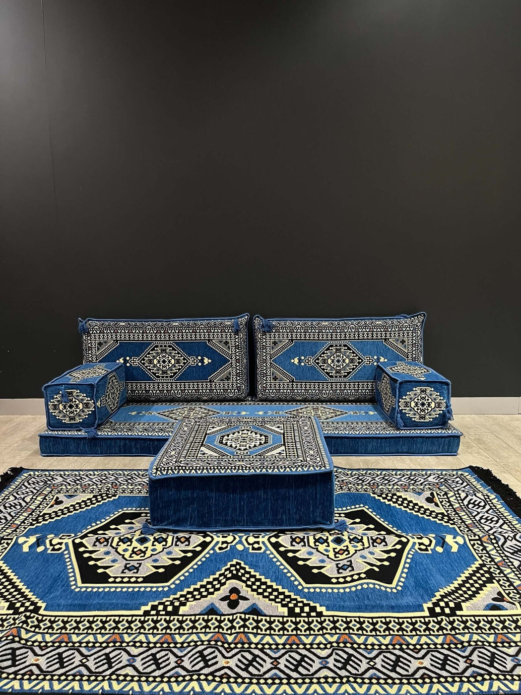 Arabian Majlis (Full Arabic Seat) Blue Palace – Bazaar G Rugs N Gifts