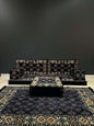 Arabian Majlis (Full Arabic Seat) Navy Diamond-Enhance your living space with our Arabian Majlis (Full Arabic Seat) Divan Set Floor Cushions, the perfect Arabic seat for any home. Made in Turkiye, this set includes 100% cotton washable covers and firm spo