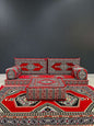 Arabian Majlis (Full Arabic Seat) Red Palace-Enhance your living space with our Arabian Majlis (Full Arabic Seat) Divan Set Floor Cushions, the perfect Arabic seat for any home. Made in Turkiye, this set includes 100% cotton washable covers and firm spong