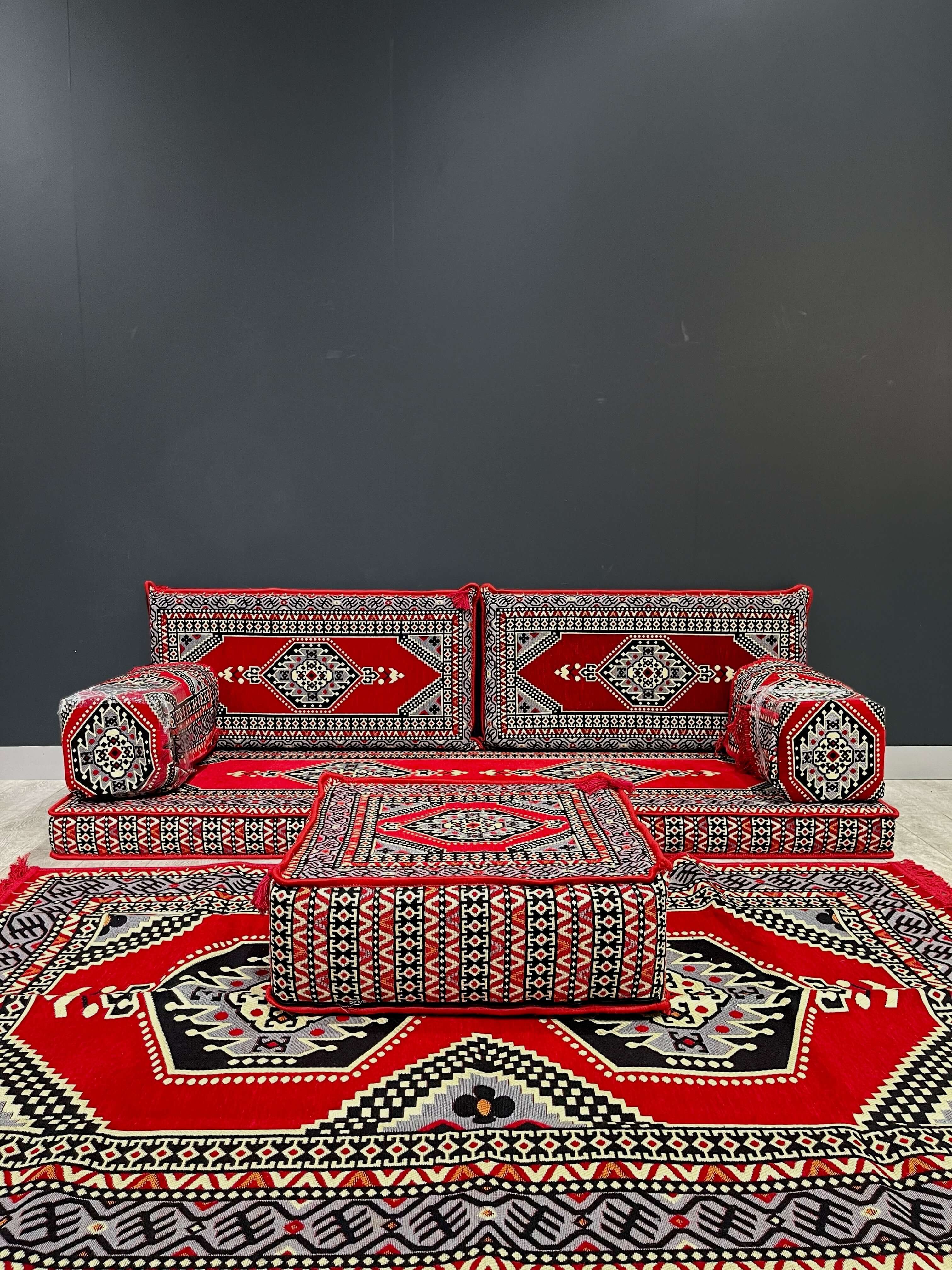 Arabian Majlis (Full Arabic Seat) Red Palace