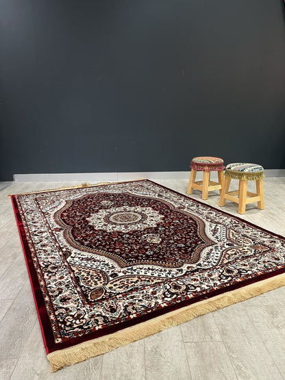 Asaryun Rug H4158A Dark Red Rugs   