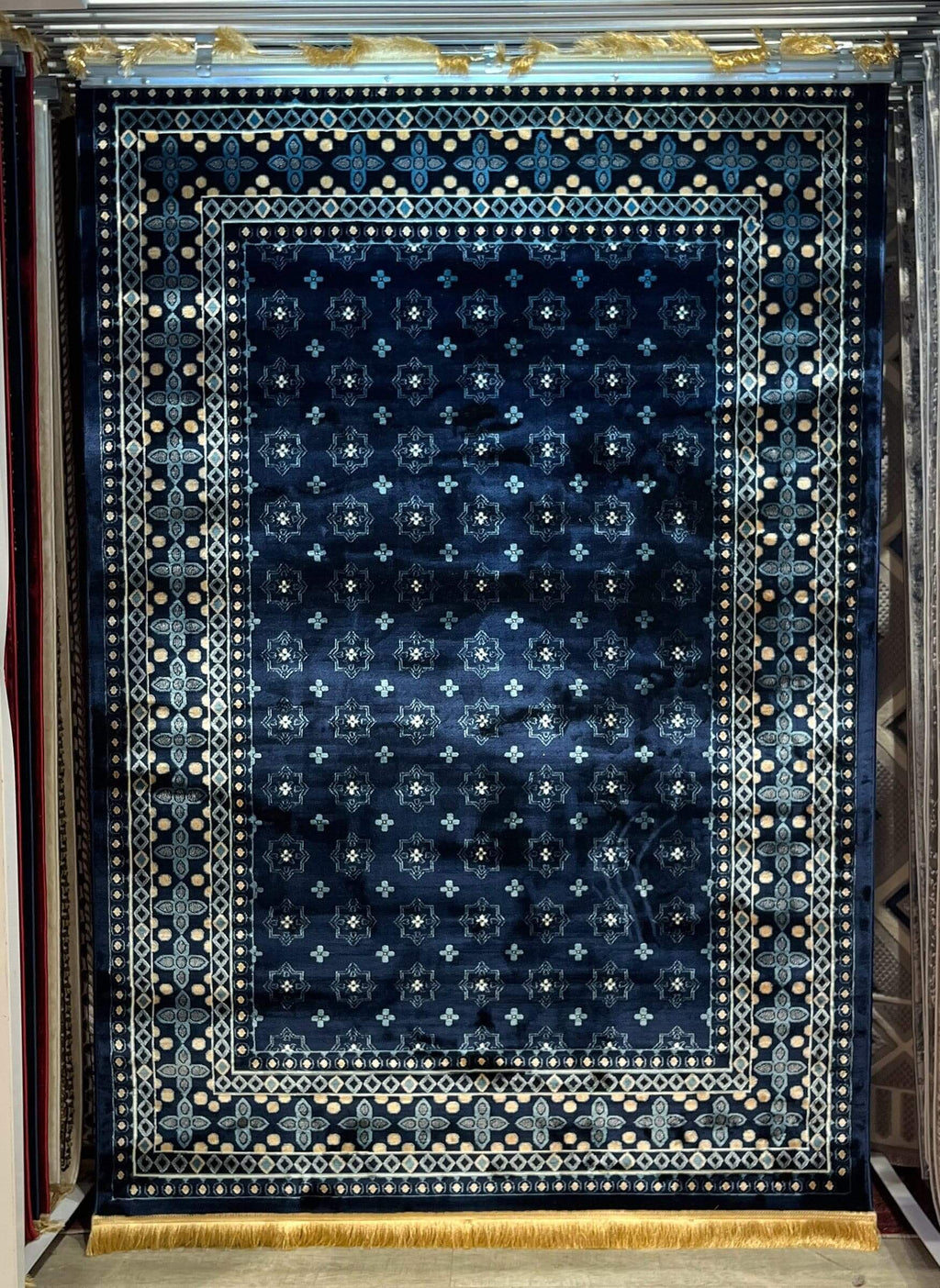 Asaryun Rugs H3990A - Navy Turkish Rug for Modern Homes