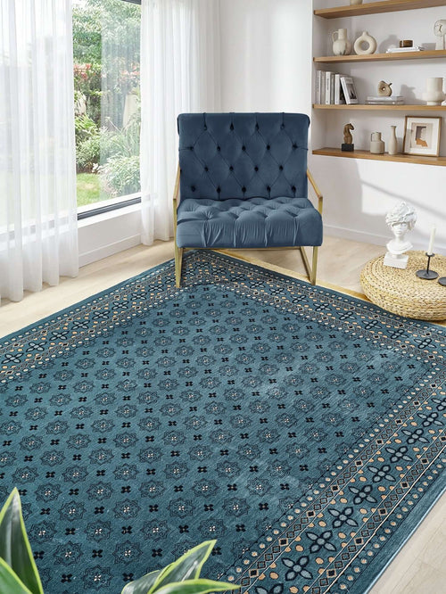 Asaryun Rugs H3990A Turkish Blue Rug - Elegant Design
