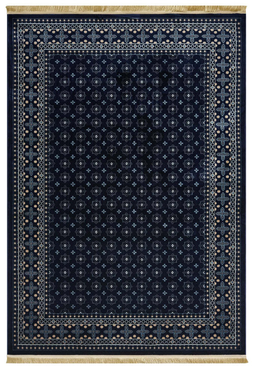 Asaryun Rugs H3990A - Navy Turkish Rug for Modern Homes
