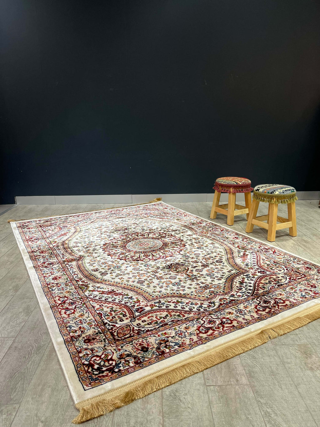 Asaryun Rugs H4158A Turkish Rug Cream - Elegant & Durable