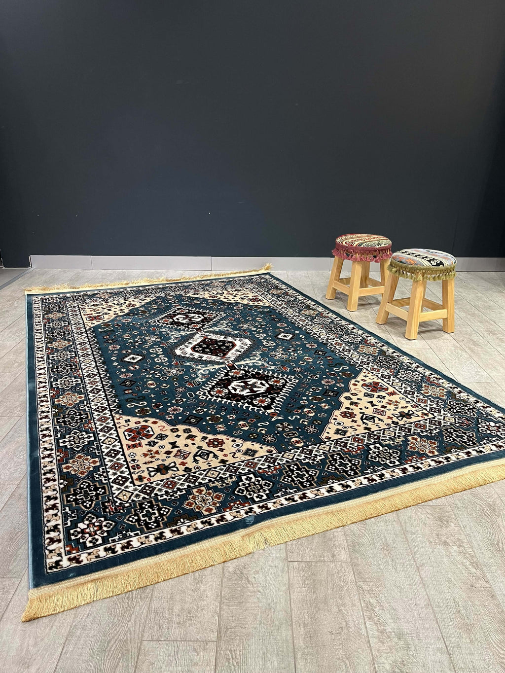 Asaryun Rugs H4320A Turkish Rug in Elegant Blue - Shop Now!