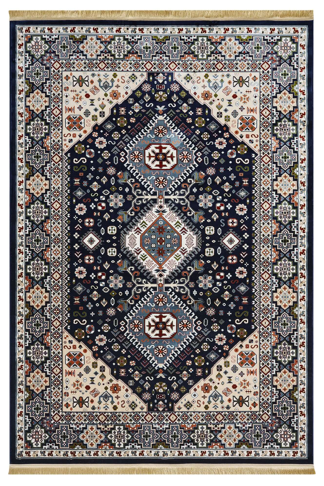 Asaryun Rugs H4320A - Elegant Turkish Style in Navy