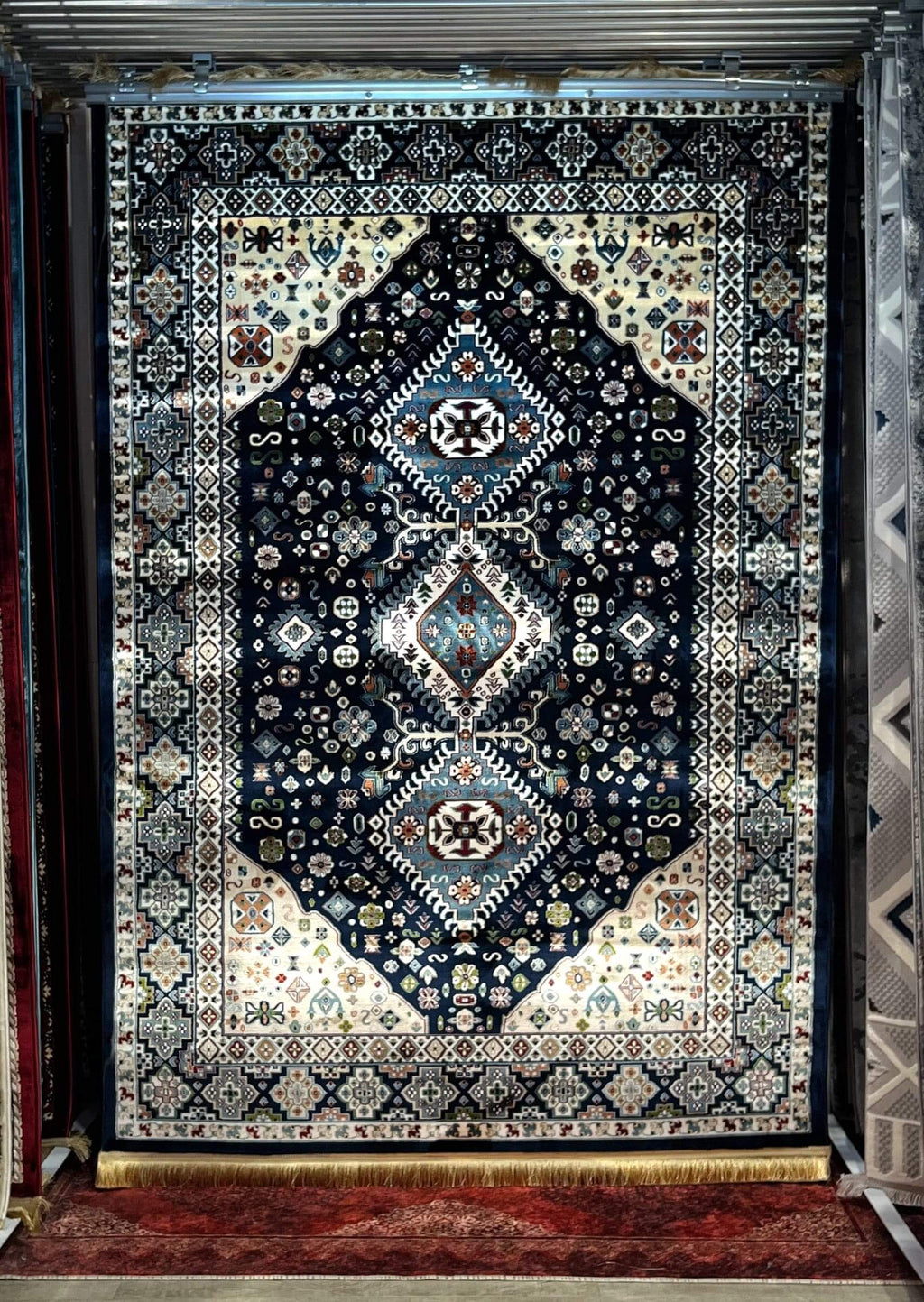 Asaryun Rugs H4320A - Elegant Turkish Style in Navy