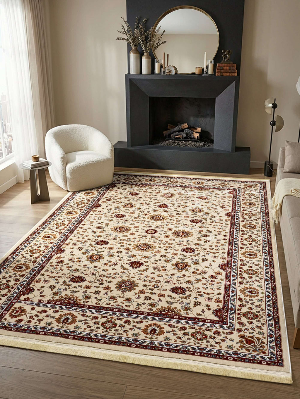 Asaryun Rugs H5500A Turkish Cream Rug - Elegant Design
