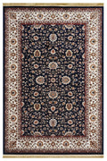 Asaryun Rugs H5500A Turkish Rug in Navy Blue Elegance
