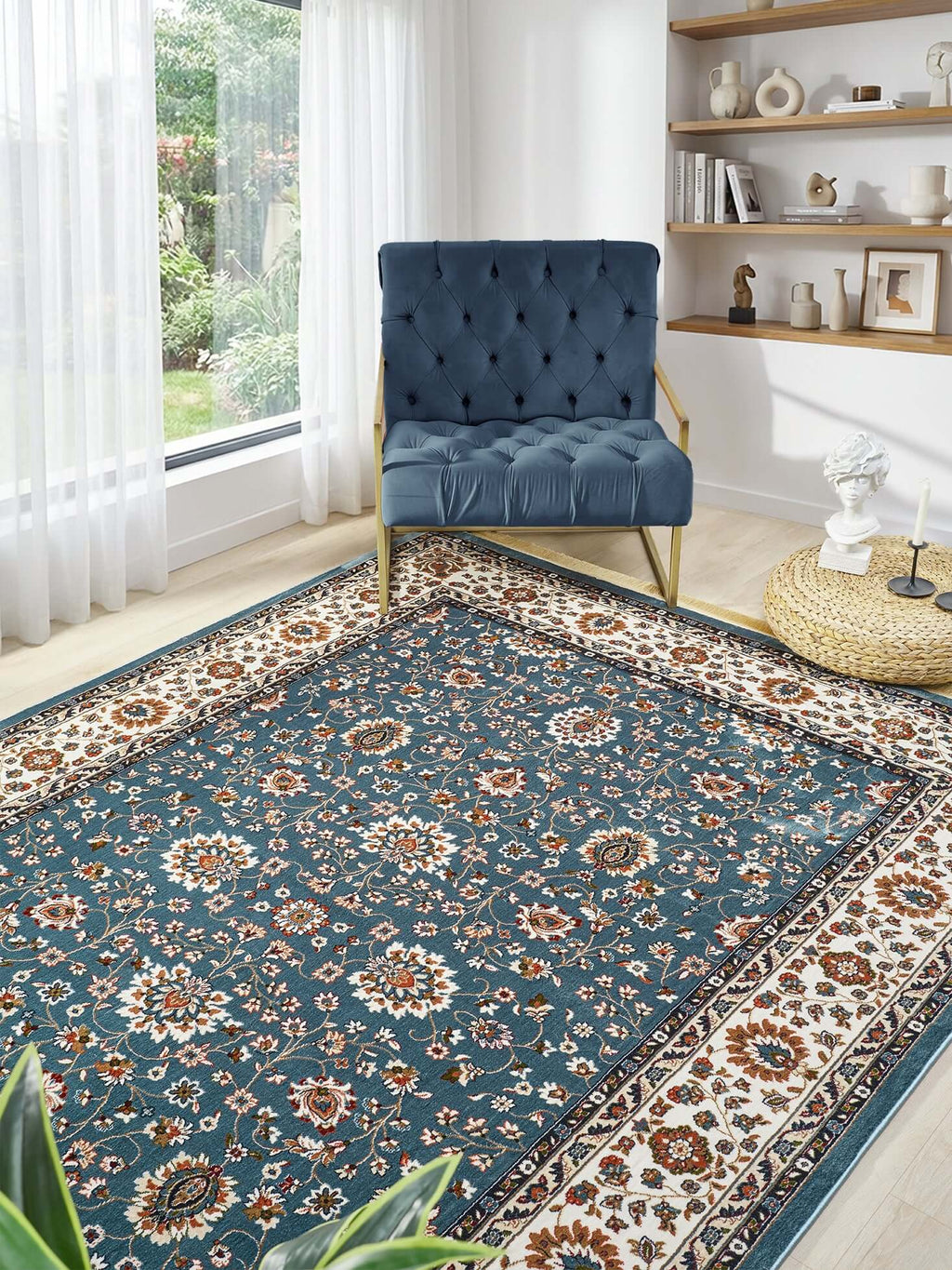 Asaryun Rugs H5500A Turkish Rug in Elegant Blue