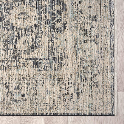 Aubrey 6739 Charcoal Runner-This exquisite collection has all the hallmarks of a perfect combination of design, colour and texture. The modern take on traditional oriental patterns in this superb range are reflected beautifully on a durable, cross-woven p