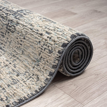 Aubrey 6739 Charcoal Runner-This exquisite collection has all the hallmarks of a perfect combination of design, colour and texture. The modern take on traditional oriental patterns in this superb range are reflected beautifully on a durable, cross-woven p