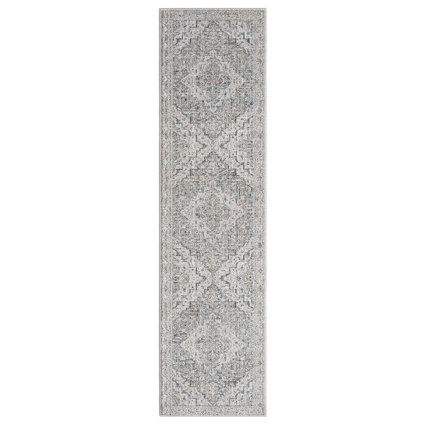 Aubrey 6753 Taupe Runner-This exquisite collection has all the hallmarks of a perfect combination of design, colour and texture. The modern take on traditional oriental patterns in this superb range are reflected beautifully on a durable, cross-woven pile