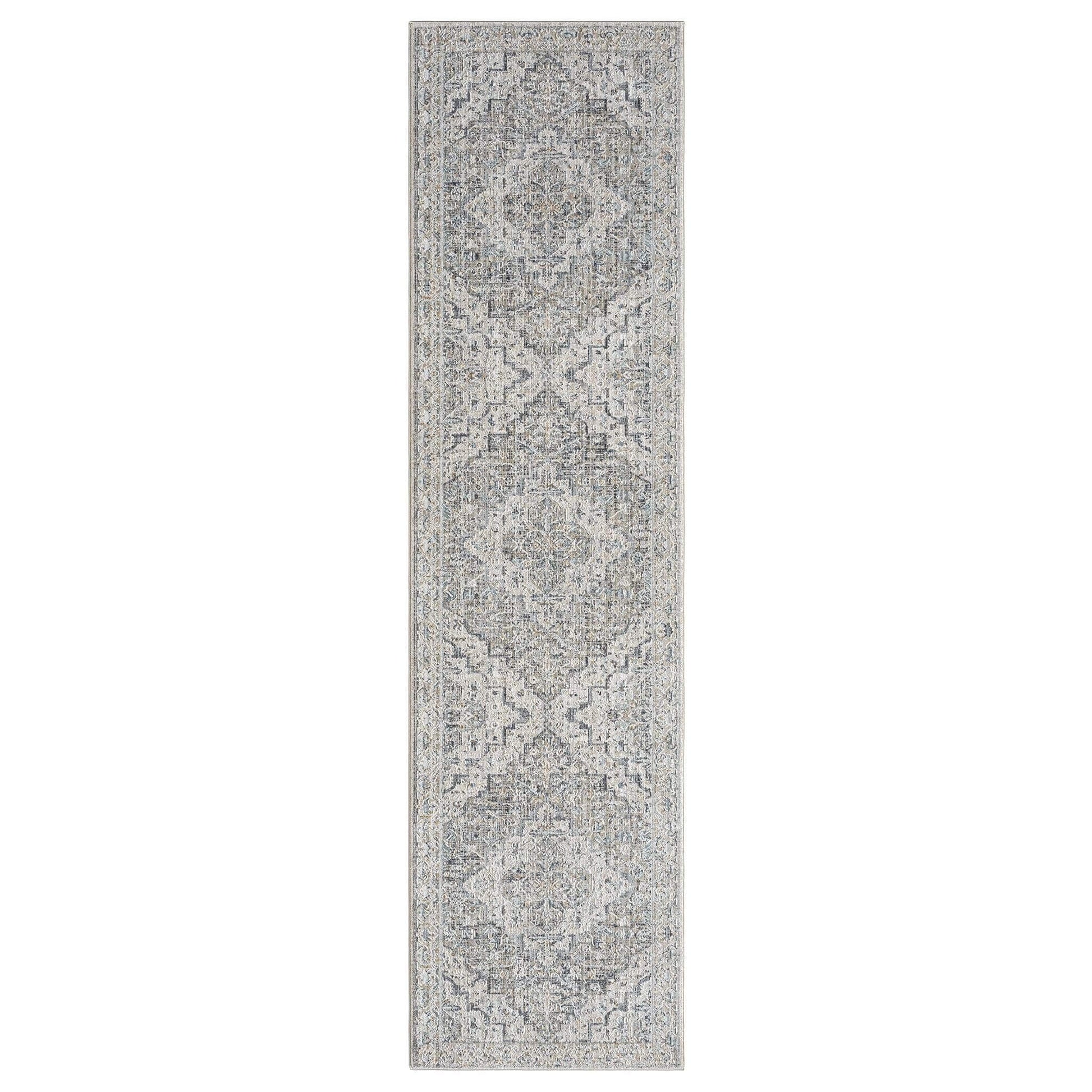 Aubrey 6753 Taupe Runner-This exquisite collection has all the hallmarks of a perfect combination of design, colour and texture. The modern take on traditional oriental patterns in this superb range are reflected beautifully on a durable, cross-woven pile