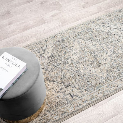 Aubrey 6753 Taupe Runner-This exquisite collection has all the hallmarks of a perfect combination of design, colour and texture. The modern take on traditional oriental patterns in this superb range are reflected beautifully on a durable, cross-woven pile