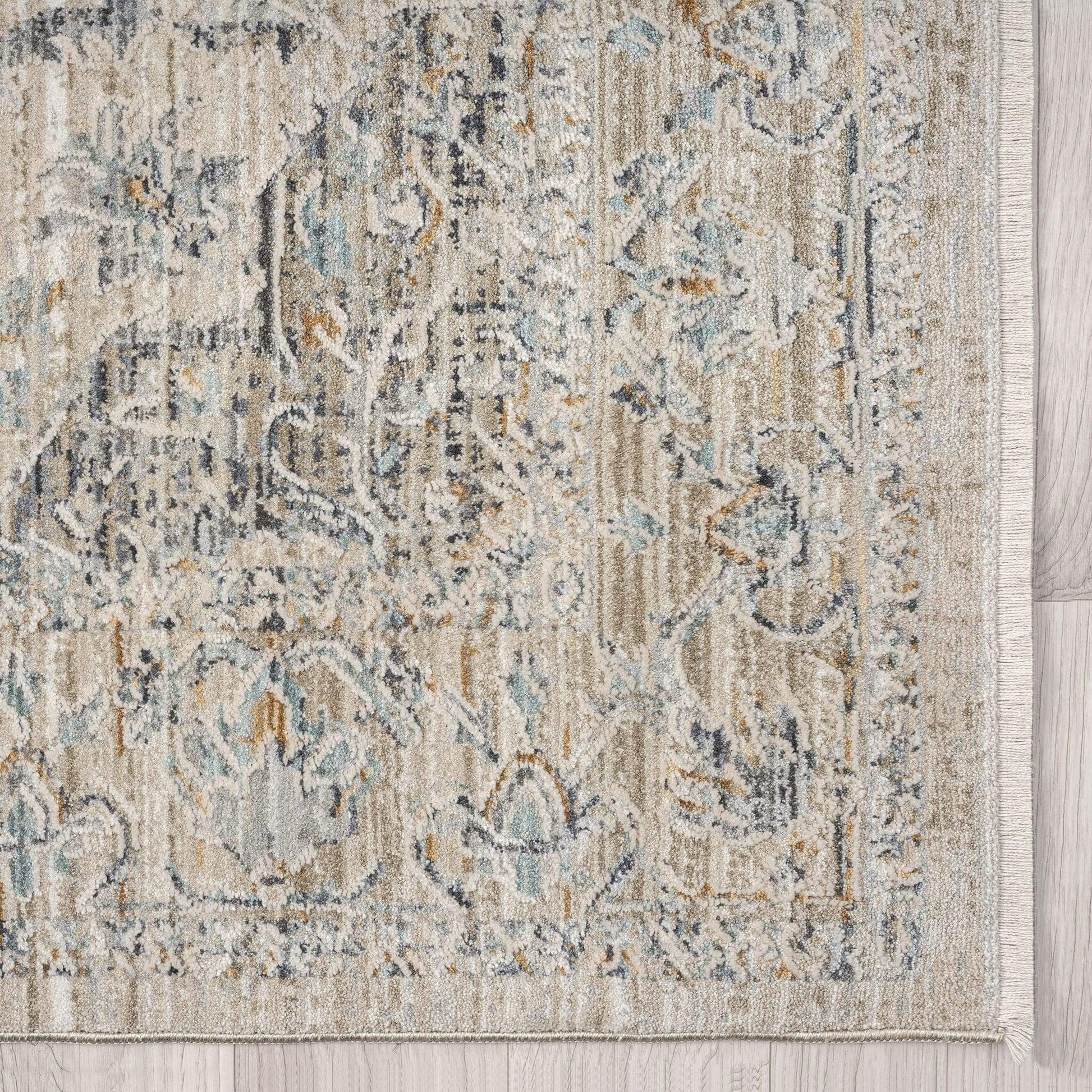 Aubrey 6753 Taupe Runner-This exquisite collection has all the hallmarks of a perfect combination of design, colour and texture. The modern take on traditional oriental patterns in this superb range are reflected beautifully on a durable, cross-woven pile