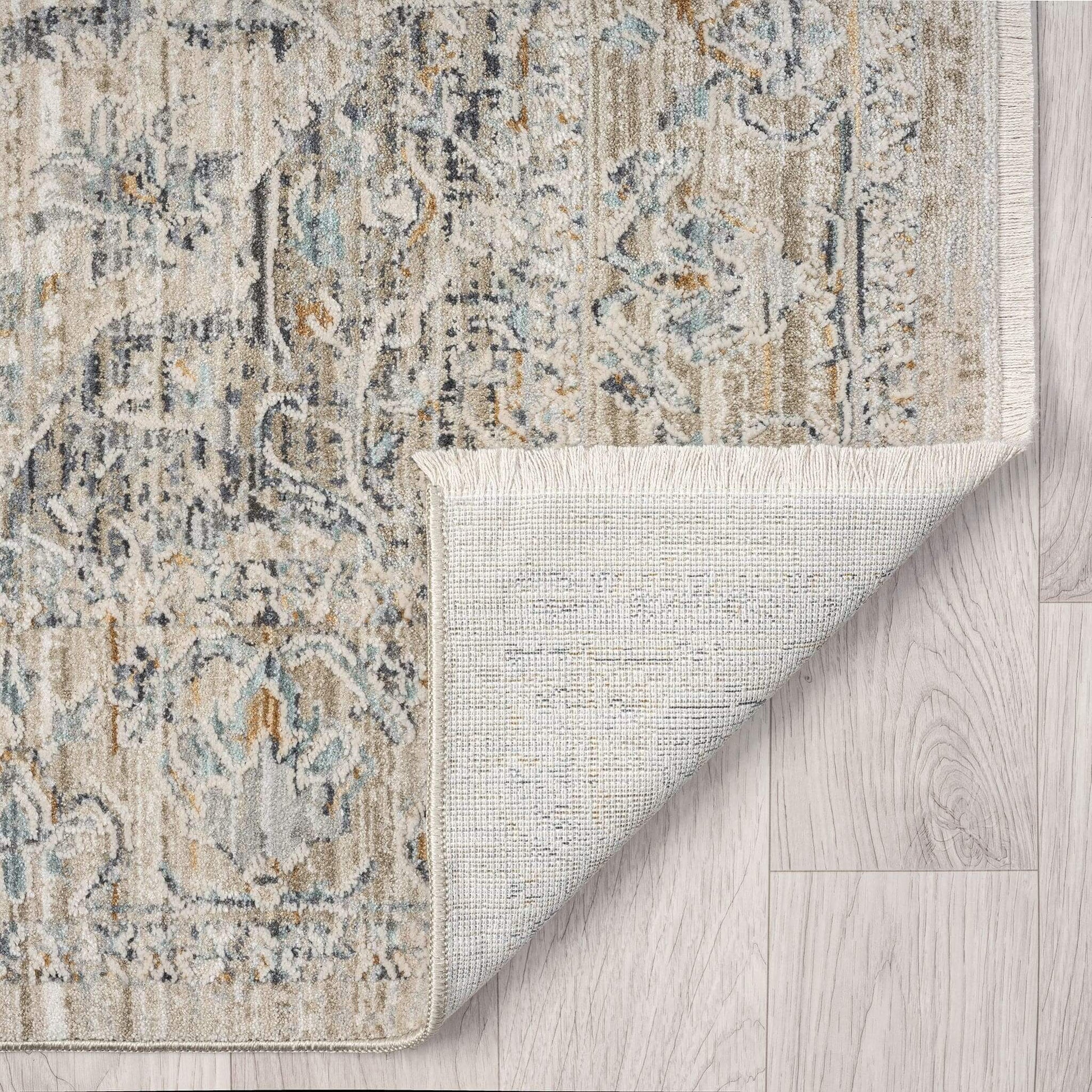 Aubrey 6753 Taupe Runner-This exquisite collection has all the hallmarks of a perfect combination of design, colour and texture. The modern take on traditional oriental patterns in this superb range are reflected beautifully on a durable, cross-woven pile