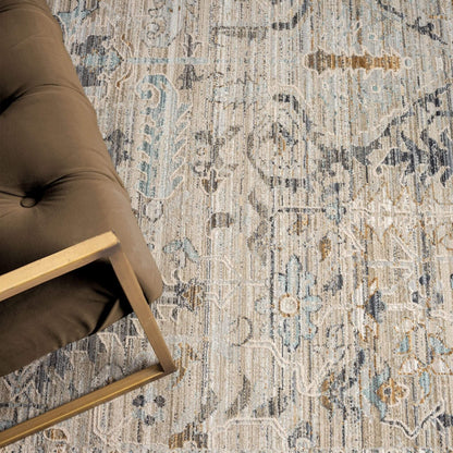 Aubrey 6755 Taupe-This exquisite collection has all the hallmarks of a perfect combination of design, colour and texture. The modern take on traditional oriental patterns in this superb range are reflected beautifully on a durable, cross-woven pile using
