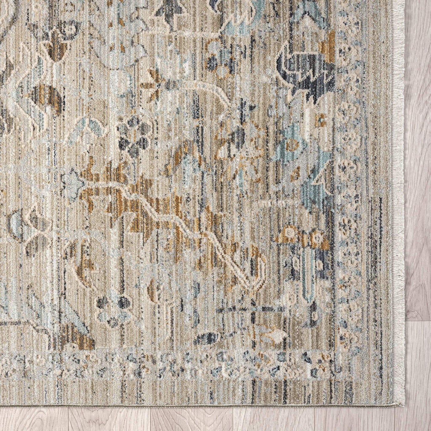 Aubrey 6755 Taupe-This exquisite collection has all the hallmarks of a perfect combination of design, colour and texture. The modern take on traditional oriental patterns in this superb range are reflected beautifully on a durable, cross-woven pile using
