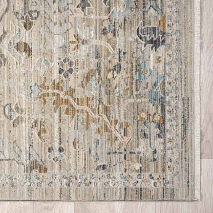Aubrey 6755 Taupe-This exquisite collection has all the hallmarks of a perfect combination of design, colour and texture. The modern take on traditional oriental patterns in this superb range are reflected beautifully on a durable, cross-woven pile using