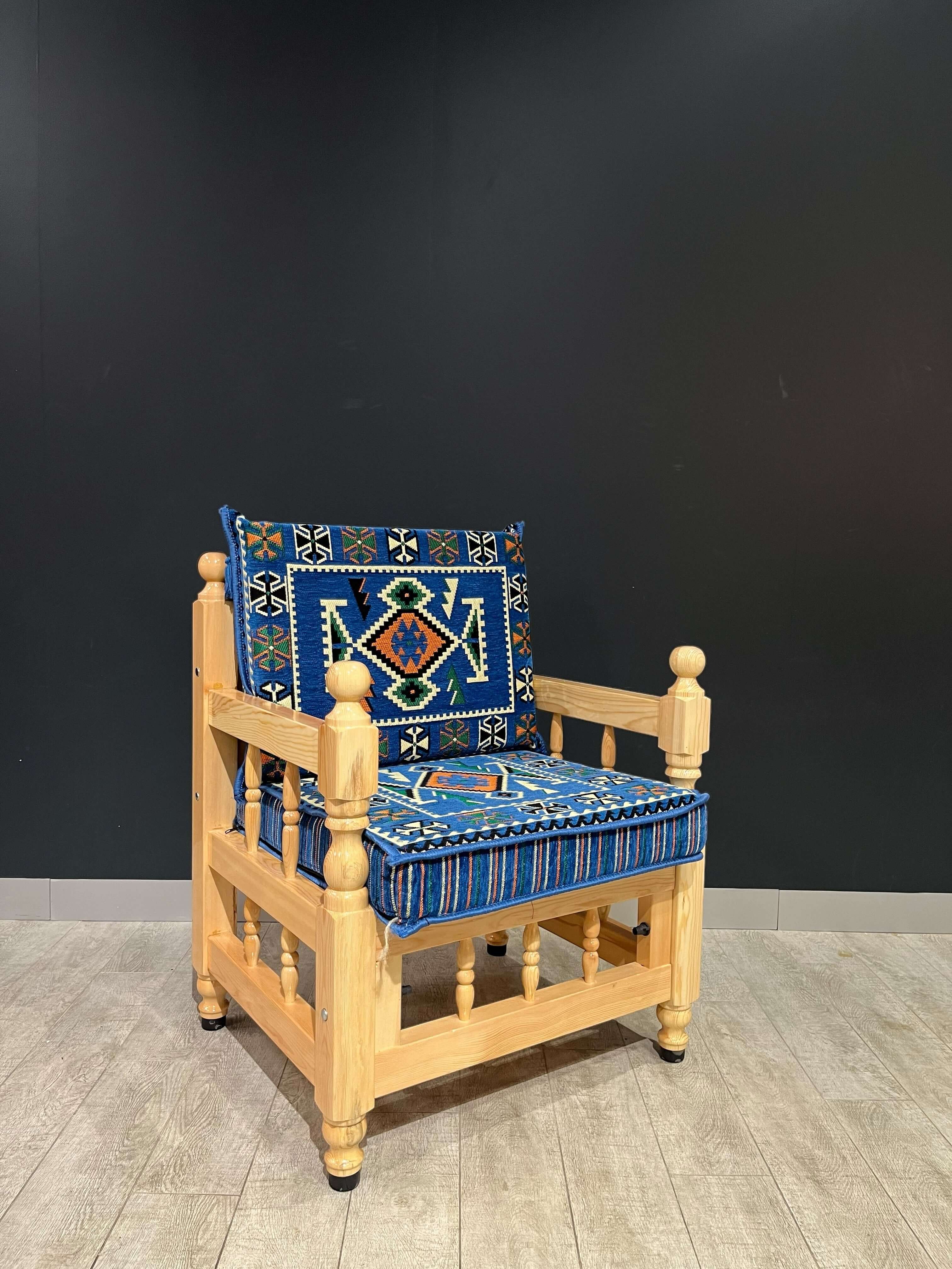 Authentic Armchair (Majlis Blue Serenity)