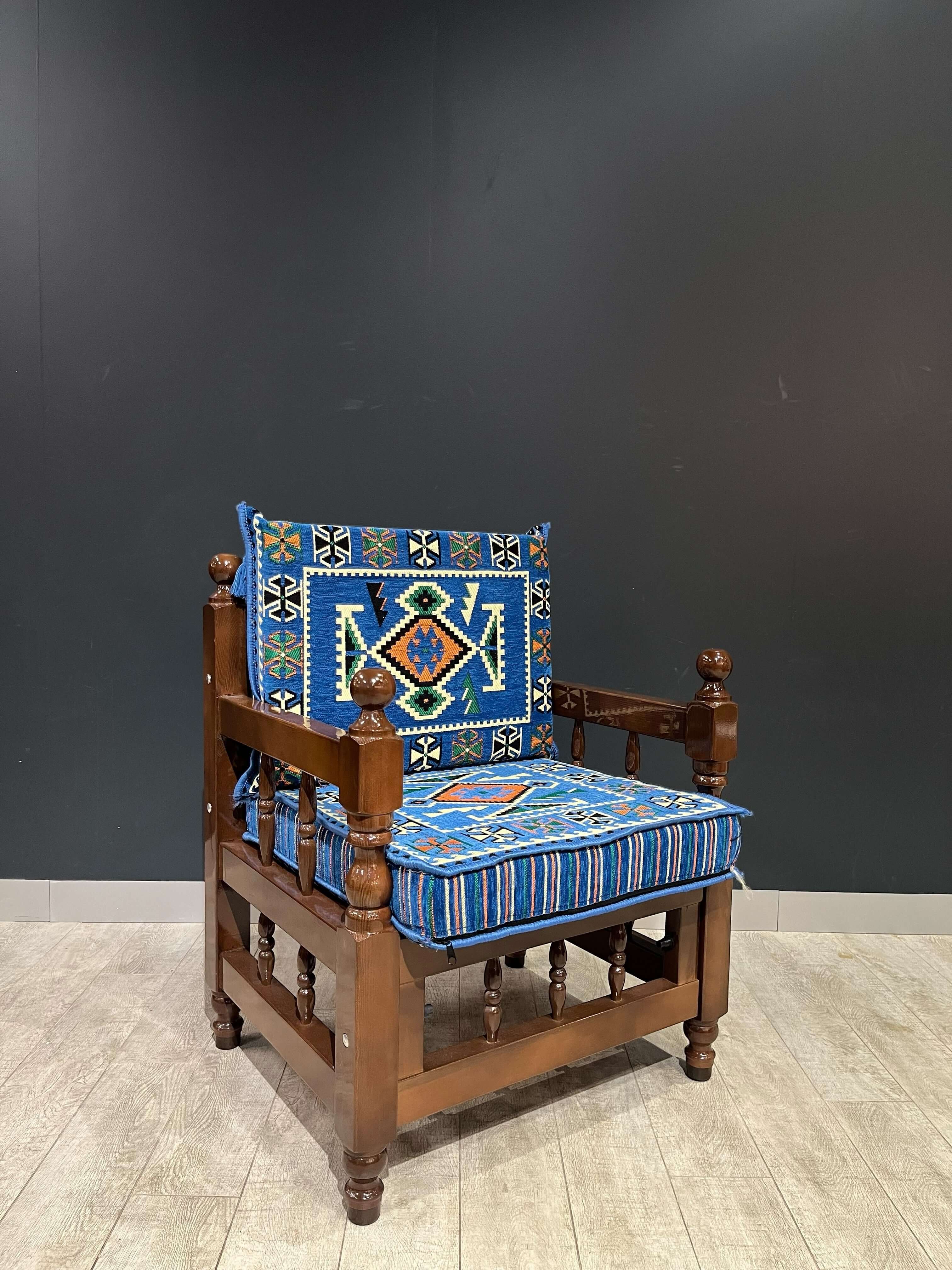Authentic Armchair (Majlis Blue Serenity)
