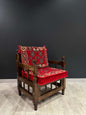 Authentic Armchair (Red Diamond)-Our Authentic Single Chair is expertly crafted from solid Wood Sedir and features Cotton Cushion covers and firm sponge for optimal comfort. Enjoy the comfort and luxury of this elegant chair. Free height under furniture: