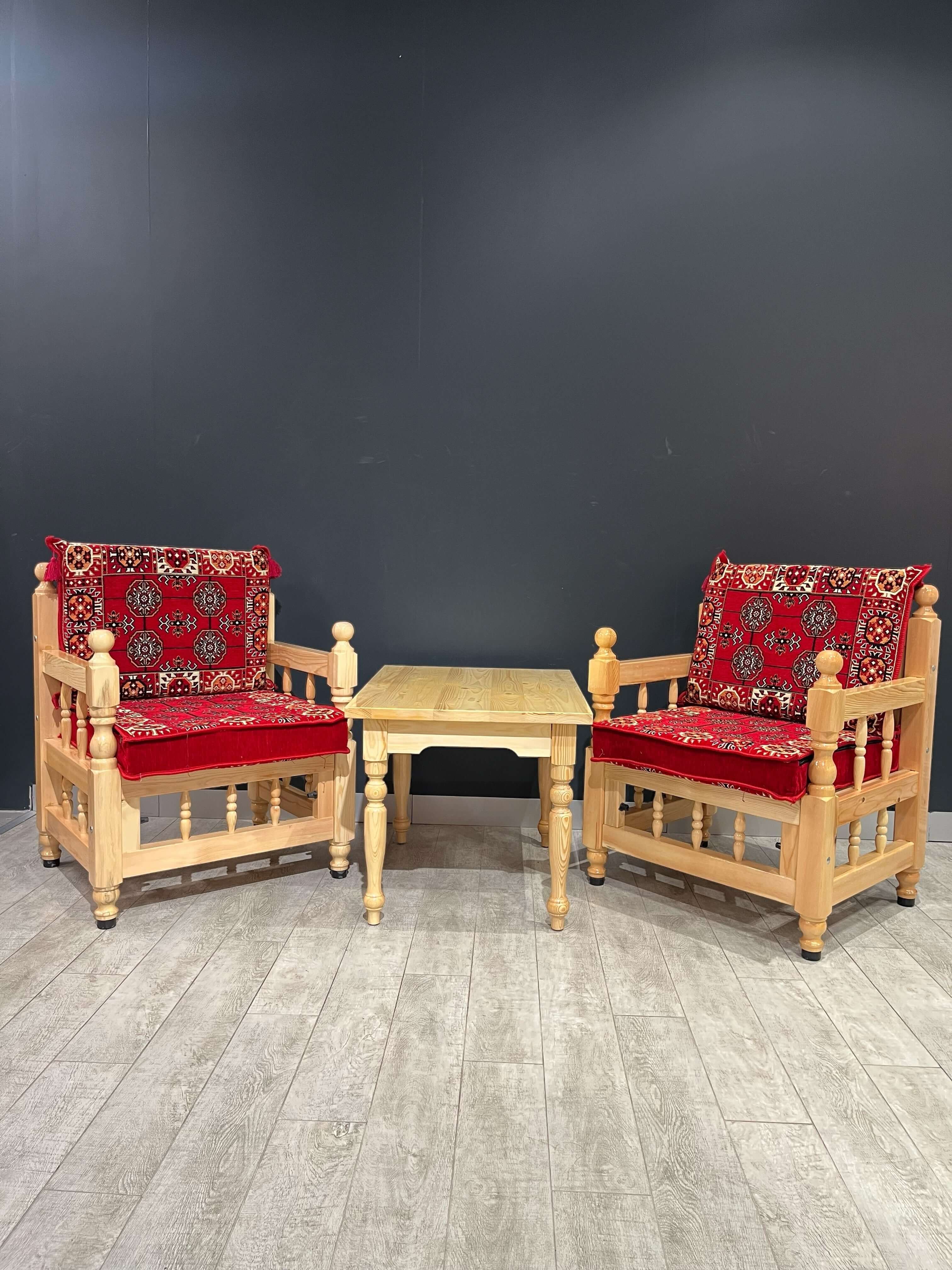 Authentic Coffee Table Set Diamond-Red