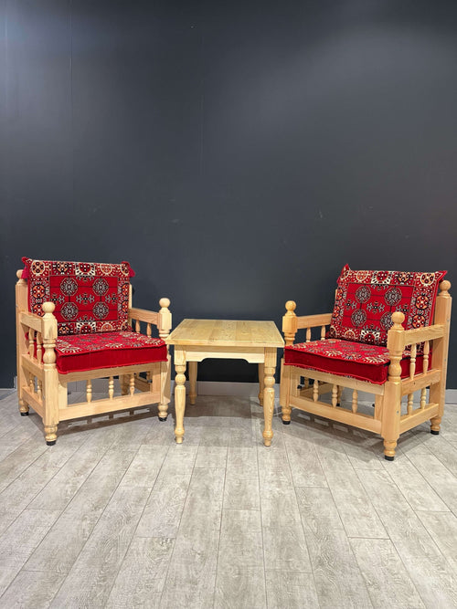 Authentic Coffee Table Set Diamond-Red