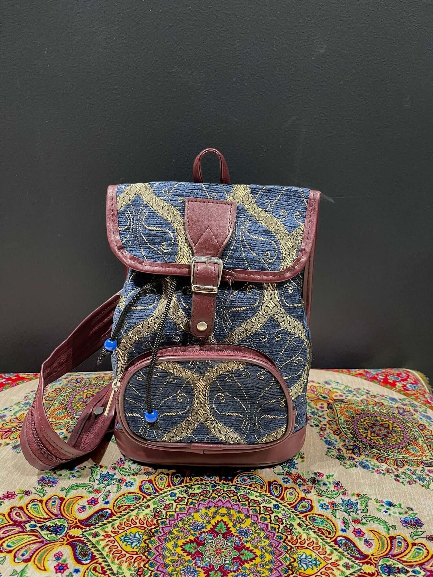 Authentic Turkish Bag- Dark Blue-a fusion of tradition and modern style. Handmade with the finest Turkish leather, this bag exudes timeless elegance. Durable and versatile, it effortlessly blends functionality with a touch of Turkish heritage. Elevate you
