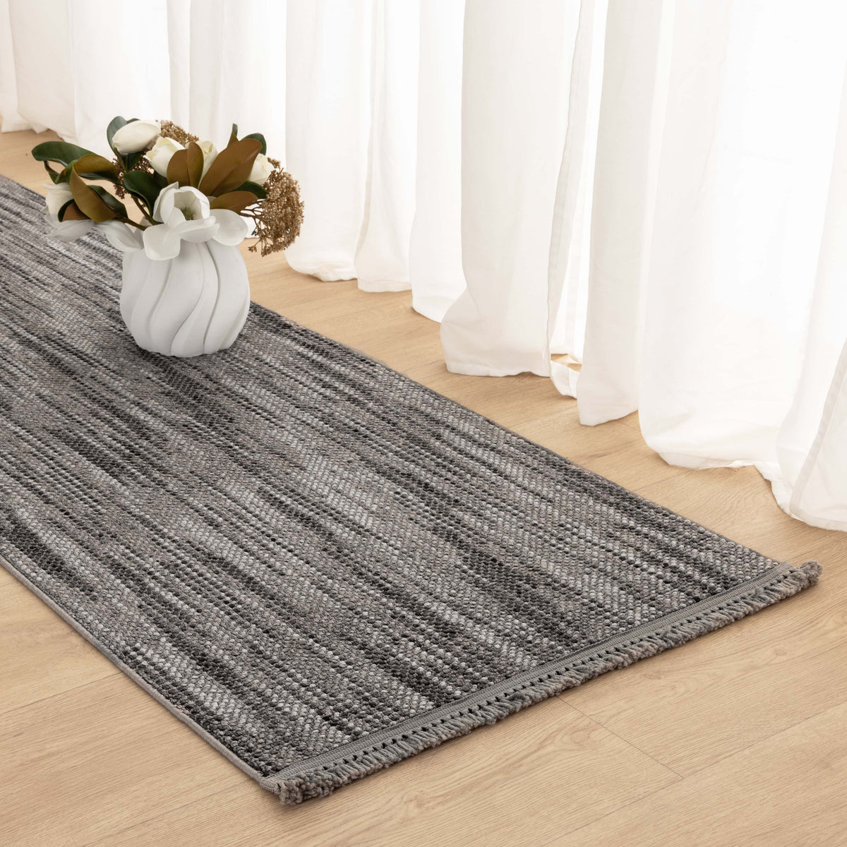 Berno Charcoal Loop Rug - B005 – view 7