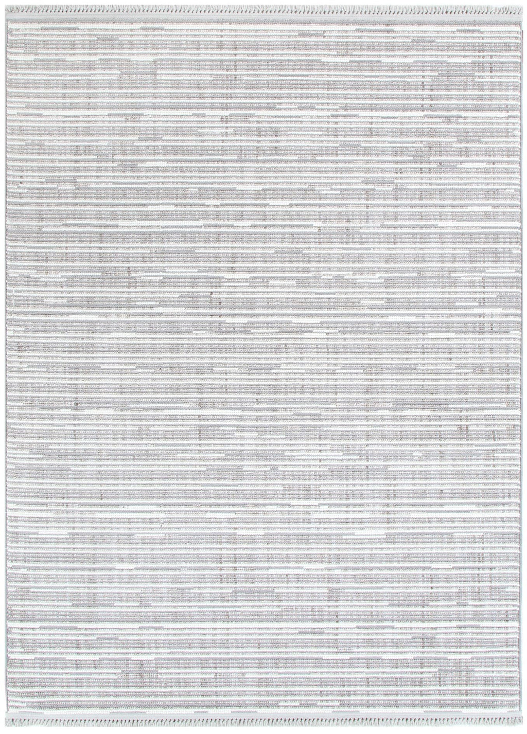 Berno Silver Ivory Loop Lines Rug - B006 – view 2
