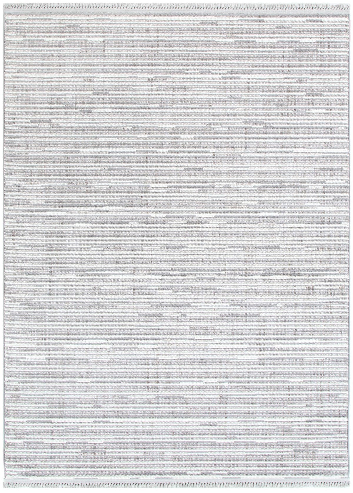 Berno Silver Ivory Loop Lines Rug - B006 – view 2