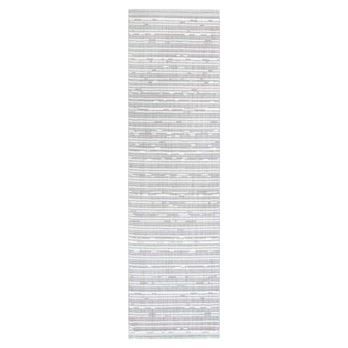 Berno Silver Ivory Loop Lines Rug - B006 – view 6