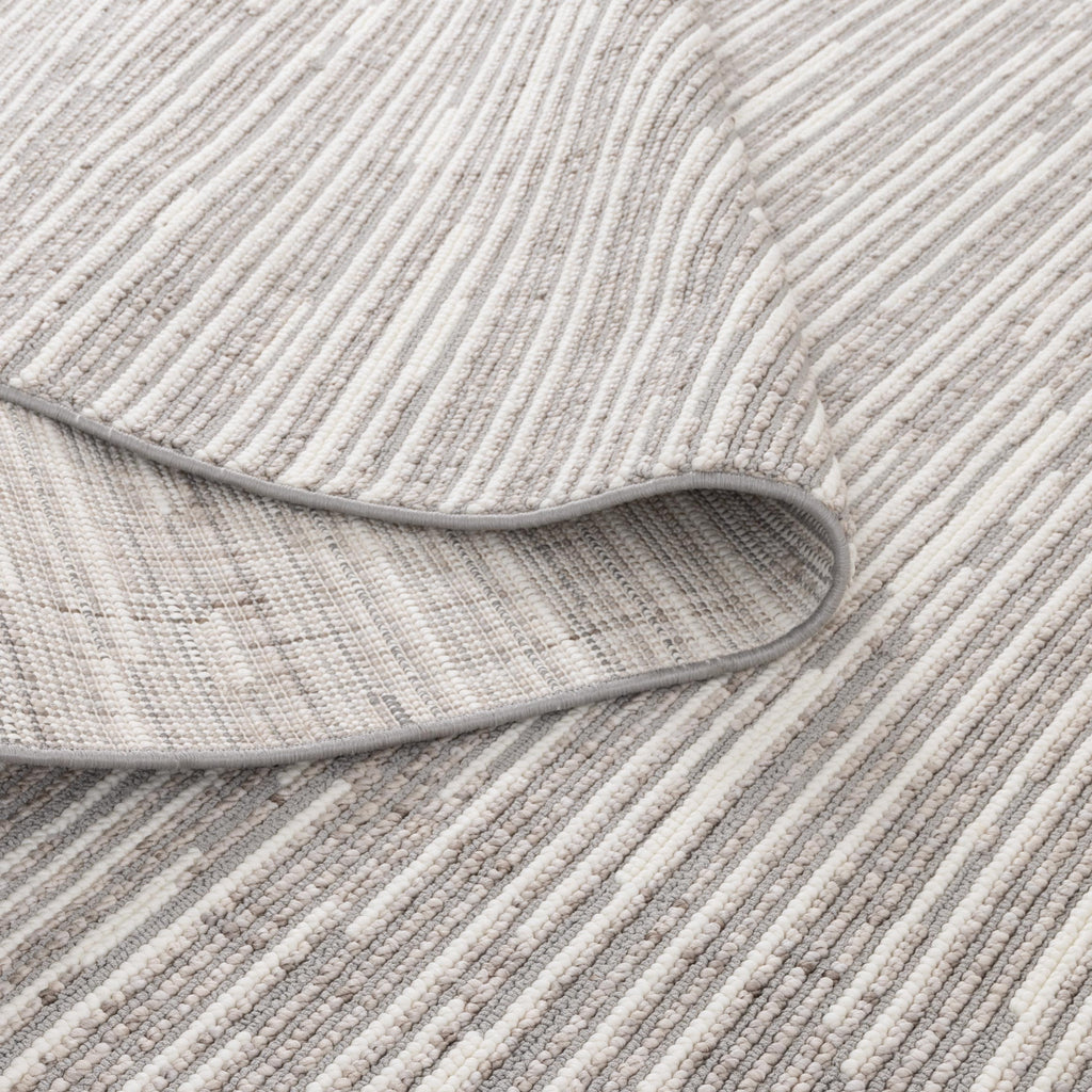 Berno Silver Ivory Loop Lines Rug - B006 – view 4