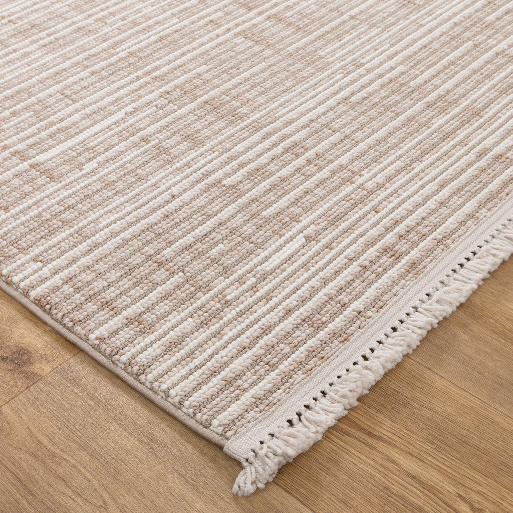 Berno Beige Ivory Loop Lines Rug - B007 – view 3