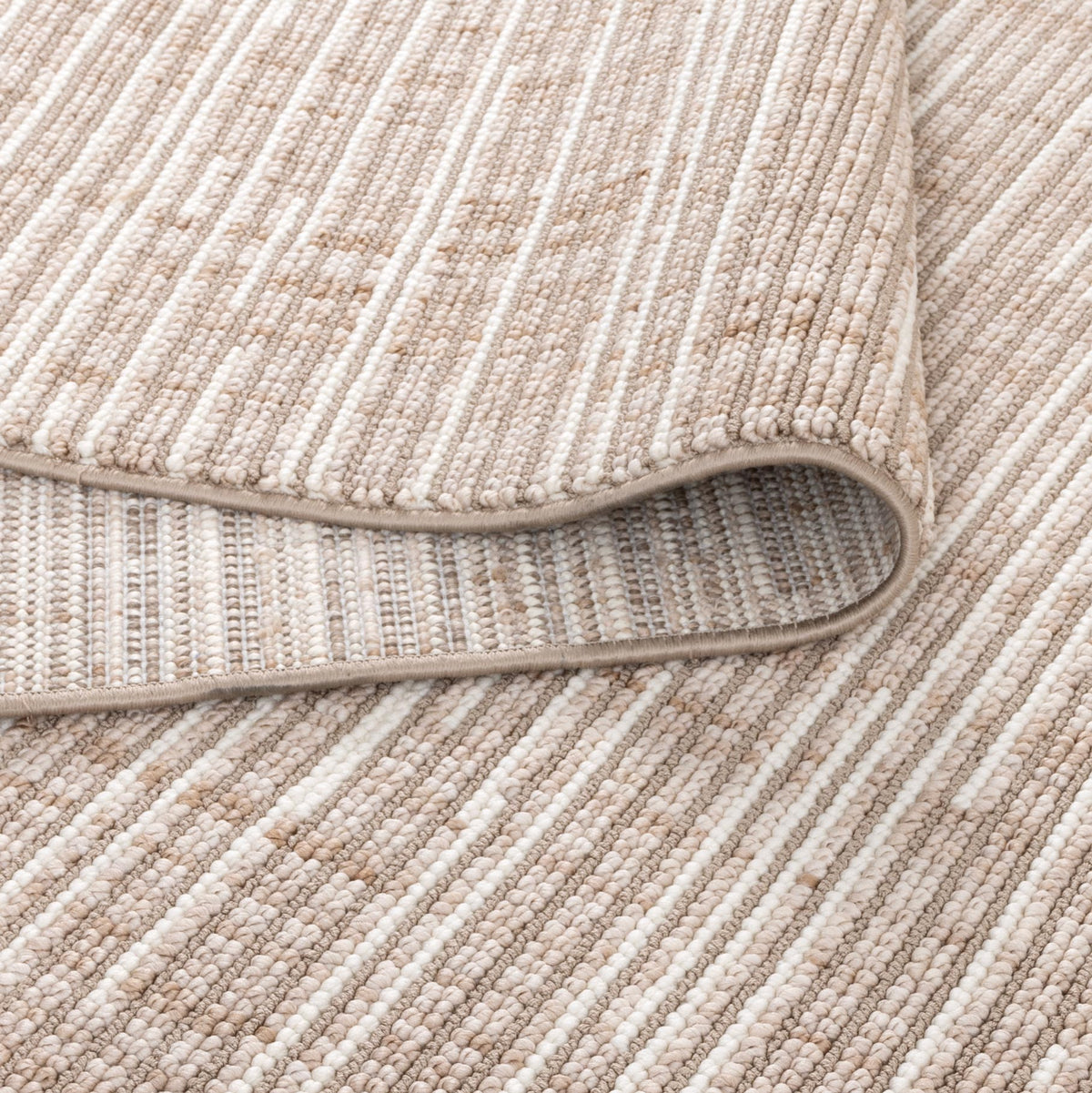 Berno Beige Ivory Loop Lines Rug - B007 – view 4